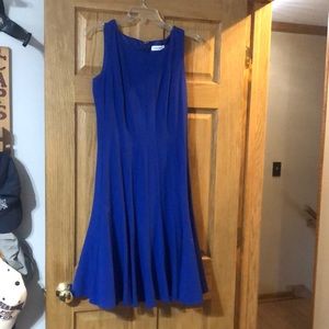 Calvin Klein Sleeveless Dress Royal Blue